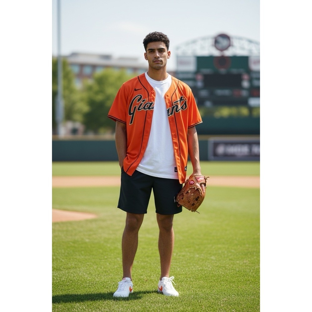 Nike San Francisco Giants Authentic Orange Jersey Size 44